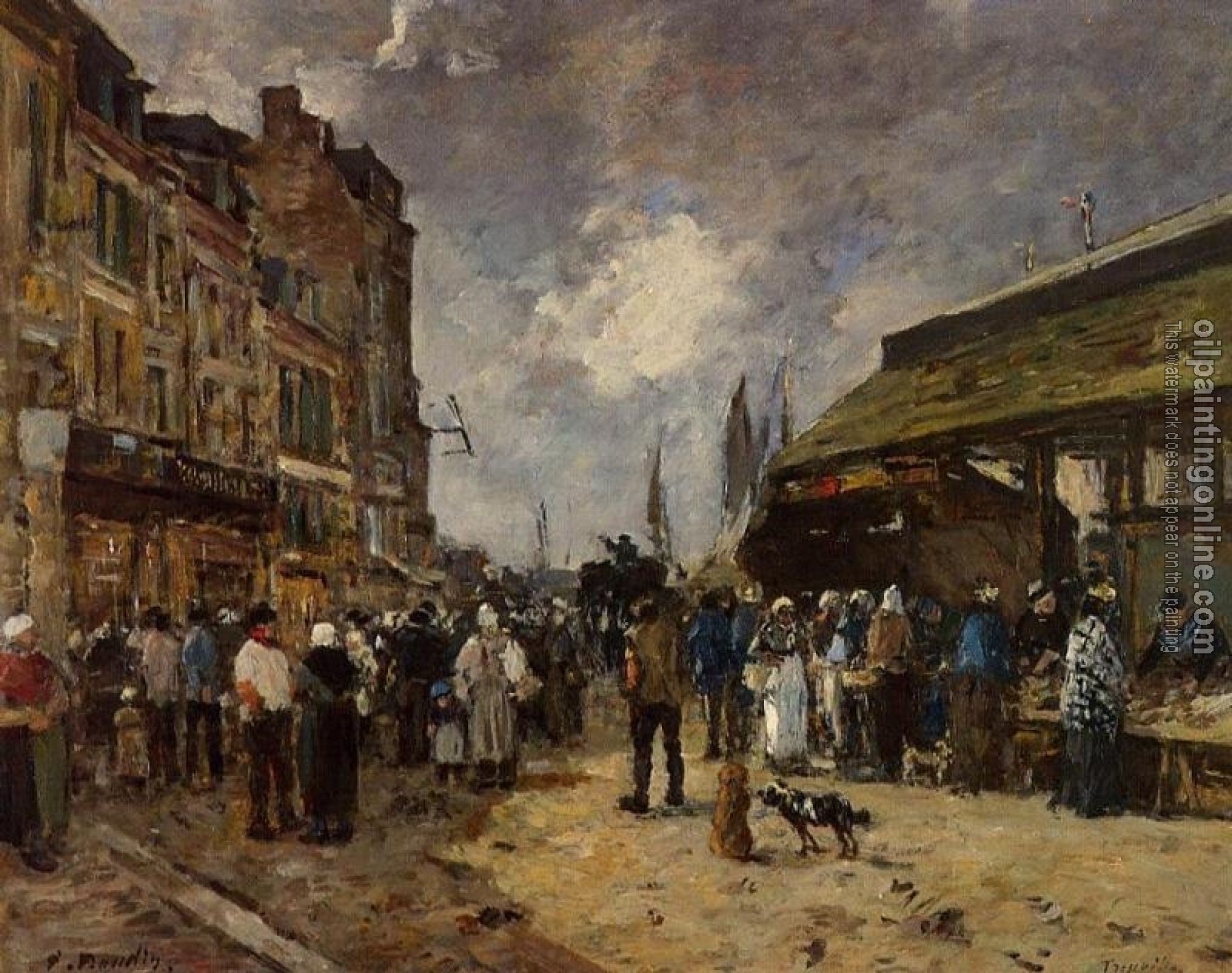 Boudin, Eugene - Trouville, Fish Market